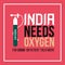 India needs oxygen for COVID-19 patient treatment.Â  Medical vector background,Â  t-shirt,Â  and social media post design.